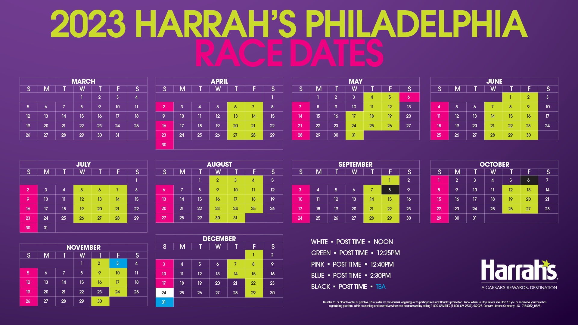 Live Horse Racing Harrah's Philadelphia Racetrack