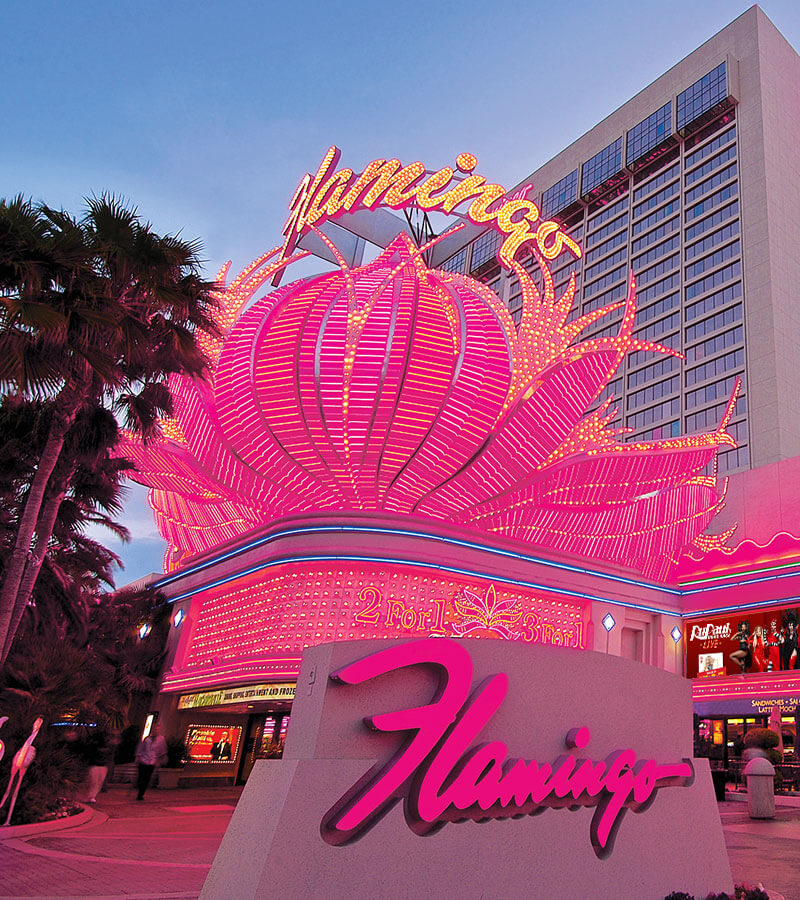 Paradise falls at the Flamingo Hotel & Casino in Las Vegas, NV