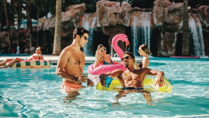 Las Vegas NV, USA 09-30-18 The Beach Club Pool at Flamingo…