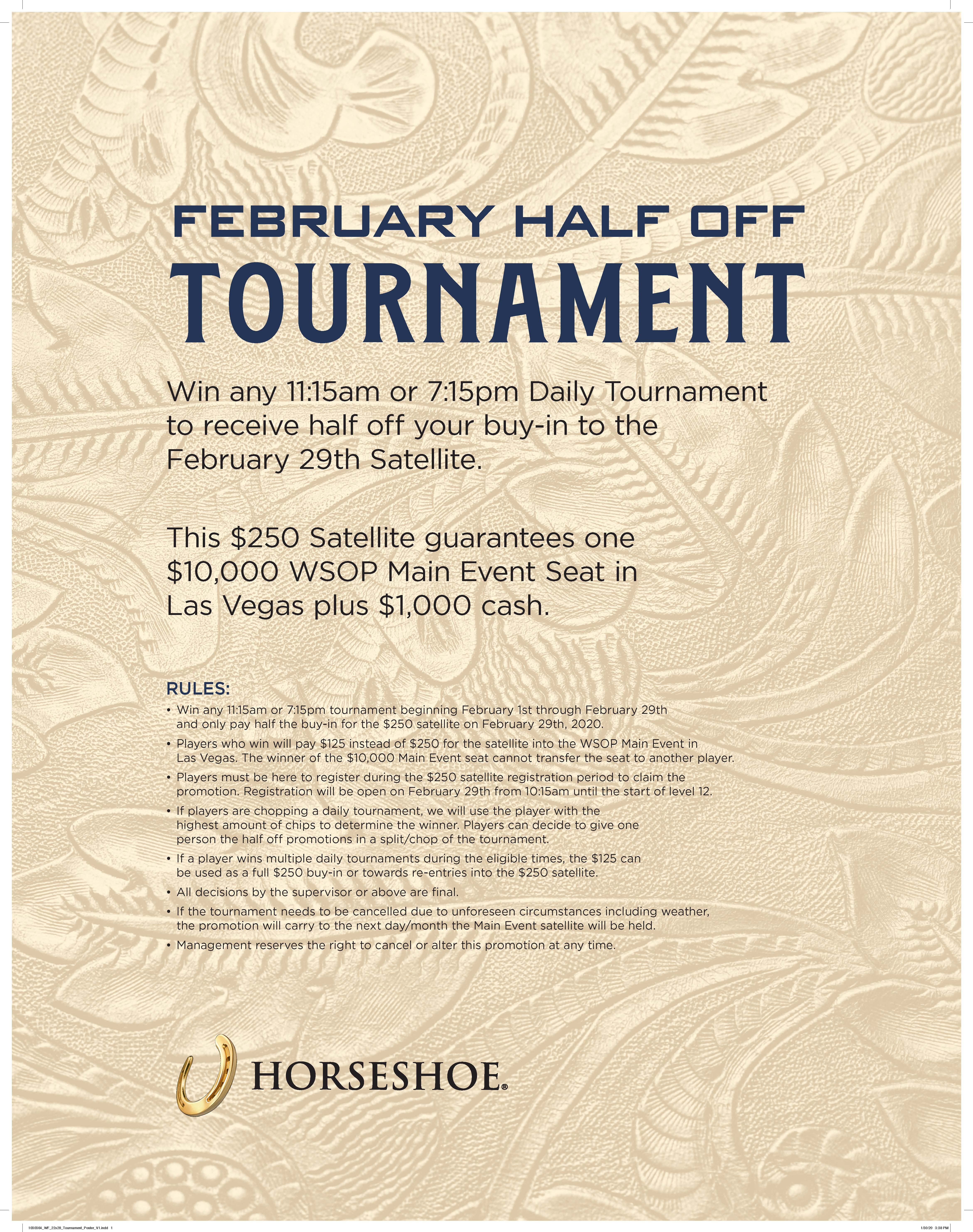 horseshoe casino baltimore poker tournaments